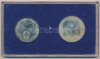 1970. 50Ft Ag + 100Ft Ag "Felszabadulás" eredeti, kék "MNB" plasztik tokban T:UN...