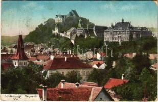 1913 Segesvár, Sighisoara; látkép. W. Nagy kiadása / general view (ázott sarkak / wet corners)