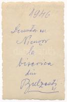 Felsőbulzesd, Bulzestii de Sus; Biserica de lemn / Fatemplom / wooden church, photo (8,9 x 5,8 cm) (...