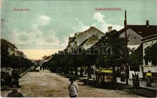 1909 Székelyudvarhely, Odorheiu Secuiesc; Kossuth utca. Ferentzy és Kováts felvétele, Sterba Ödön kiadása / street