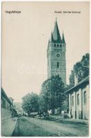 1918 Nagybánya, Baia Mare; Szent István torony. Frankovits A. kiadása / city tower (EK)