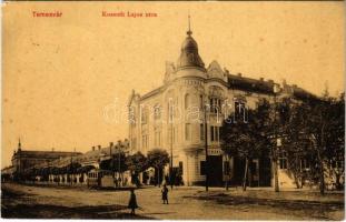 1909 Temesvár, Timisoara; Kossuth Lajos utca, villamos. W.L. 123. / street, tram (fl)