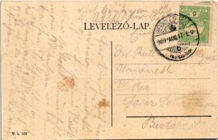 1909 Temesvár, Timisoara; Kossuth Lajos utca, villamos. W.L. 123. / street, tram (fl)