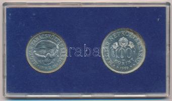 1969. 50Ft Ag + 100Ft Ag "Tanácsköztársaság" érmepár eredeti "MNB" plasztiktokba...