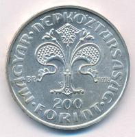 1978. 200Ft Ag "Első magyar aranyforint" T:BU 
Adamo EM56