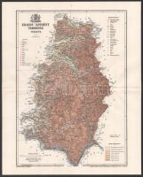 cca 1895 2 db vármegye térkép a Pallas Nagy Lexikonából: Krassó-Szörény vármegye + Jász-N.-Szolnok vármegye térképe. Tervezte: Gönczy Pál. Bp., Posner Károly Lajos és Fia, 30x23,5 cm körül