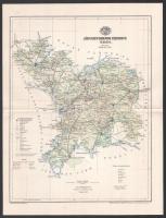 cca 1895 2 db vármegye térkép a Pallas Nagy Lexikonából: Krassó-Szörény vármegye + Jász-N.-Szolnok v...