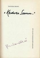 Tandori Dezső: "Kedves Samu..." Kónya Kálmán fotóival. Kondor Béla kiállításához. Hatvany ...