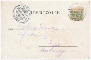 1902 Herkulesfürdő, Herkulesbad, Baile Herculane; Szecessziós művészlap fürdővendégekkel / spa guest...