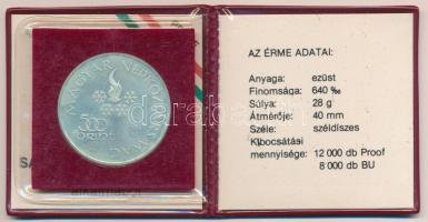 1984. 500Ft Ag "Nyári Olimpiai Játékok - Los Angeles" eredeti műbőr tokban, tanúsítvánnyal...