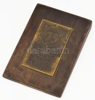 Miticzky Gábor (1942-2021): 75 éves a magyar hajózás. Bronz harang, fa talapzaton. Jelzett, m: 23 cm...