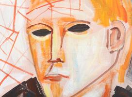 Kondor B jelzéssel: Portré. Olaj, vászon, 60x80 cm