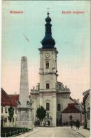 Kolozsvár, Cluj; Barátok temploma, Karolina obeliszk / church, monument (fl)