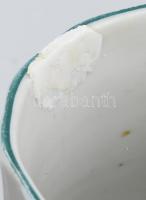 2 db régi hasas bögre. Matricás, jelzett, javítással, kopással 11 cm