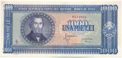 Románia 1950. 1000L T:XF kis rest. Romania 1950. 1000 Lei C:XF small restoration