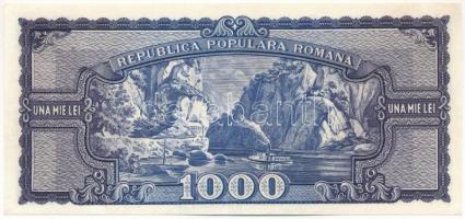 Románia 1950. 1000L T:XF kis rest. Romania 1950. 1000 Lei C:XF small restoration