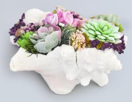 Nagy méretű díszített kagyló 15x15 cm