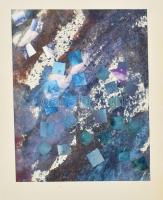 Nagy Orsolya jelzéssel: 5 db mű, 1991. Vegyes technika, kollázs, papír. Paszpartuban, 14,5x11,5 cm é...