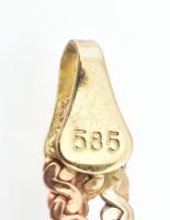 14 K arany és fehérarany (Au) karlánc 2,76 g, 19 cm. Jelzett