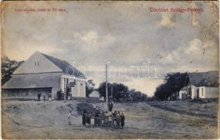 Szilágypér, Szilágy-Peér, Pir; Fő utca, Szövetkezet üzlete és saját kiadása / main street, cooperative shop (fl)