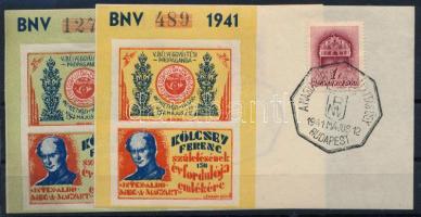 1941/6ab+6bb Kölcsey Ferenc II. pecsételt emlékív (20.000)