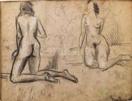 Szantrucek (Santrucek) Jenő (1903-1965): Hazafelé. Pasztell, karton. Jelzett a hátoldalán. Hátoldalá...