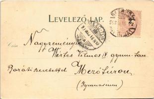 1899 (Vorläufer) Balassagyarmat, Fő utca, Himmler Bertalan üzlete, Takarék és Hitelintézet. Kiadja W...