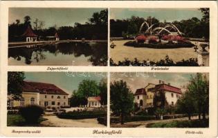 1941 Harkányfürdő, Lujza tófürdő, Park, Benyovszky szálloda, Török villa (EK)