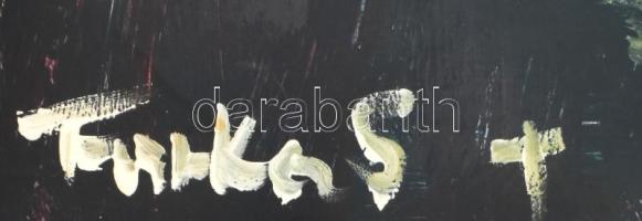 Farkas T jelzéssel. Színes alak. Olaj, karton. 78x49 cm