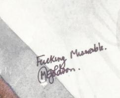 M Goldron jelzéssel: Kutyaélet (kocsmai jelenet). Nyomat, papír. 58x42 cm