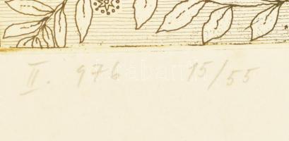 Pásztor Gábor (1933-2012): Budavári Szentháromság-szobor. Rézkarc, papír, jelzett, számozott (15/55)...