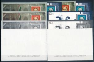 1996/5-6 Nagy Imre emlékív garnitúra mind az 5 változat párokban, azonos sorszám végződésekkel (100.000)