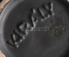 Király Károly: Retro váza, hibátlan, jelzett, m: 16 cm