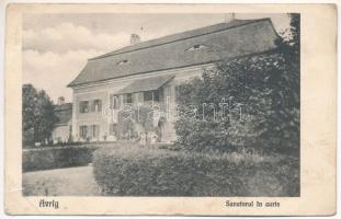 1925 Felek, Freck, Avrig; Sanatorul in curte / szanatórium, udvar. Kiadja Ioan Schitea / sanatorium (EB)