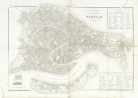 cca 1845 Pianta della citta di Milano / Venezia. Atlante Geografico dell'Italia - Regno Lombard...