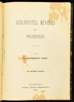 Br. Szentkereszty György: Szőlőépítés, művelés és pinczekezelés. XXI. kőnyomatu ábrával. Kolozsvárt, 1878, Stein János, 168+4 p.+15 (Rajtuk XXI kőnyomatú ábrval) t. Első kiadás. Átkötött korabeli félvászon-kötés, foltos lapokkal, aláhúzásokkal. Rendkívül ritka!