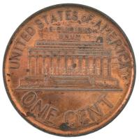 DN Az 1972S-es évjáratú 1 cent érme bronzozott, nagyméretű utánverete (77mm) T:XF kopott bronzozás