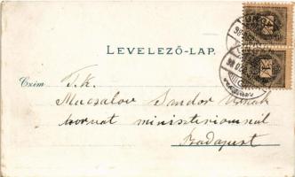 1898 (Vorläufer!) Ungvár, Uzshorod, Uzhorod; gimnázium, vár, templom / grammar school, castle, churc...