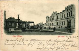 1900 Bucharest, Bukarest, Bucuresti, Bucuresci; Scóla Militara / military school (Rb)