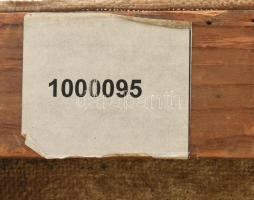 Hegedűs E jelzéssel (Hegedűs Endre?), XX. sz. közepe/második fele: Sapkás lány portréja. Olaj, vászo...