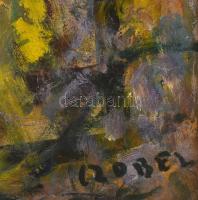 Czóbel jelzéssel: Hölgy portré. Olaj, farost. Dekoratív, sérült fakeretben. 100x70 cm. KIZÁRÓLAG SZE...