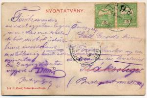1909 Szászváros, Broos, Orastie; H. Graef 544. leporellolap 10 képpel (Andreas Berget Hütte am Naja,...