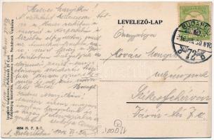 1916 Budapest XIV. Angol (Nemzeti) Park (vidámpark), Parkvasút kisvasút, gőzmozdony, vonat, Csodaker...