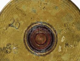 Antik bronz töltényhüvely, m: 15,5 cm