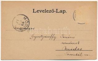 1899 (Vorläufer) Aranyosmarót, Zlaté Moravce; állami iskola, kórház, takarékpénztári palota, Gróf Mi...