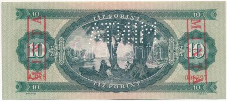 1957. 10Ft "A 076 099697" hamis piros "MINTA" felülnyomással és perforációval T:...