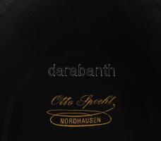 3 darabos kalap készlet: Klakk kalap (cilinder) Otto Specht Nordhausen + Kalaptartó Herm. Poetzsch W...