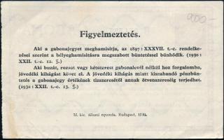1930 30 fillér gabonalevél 10 kb búza, rozs vagy kétszeres átruházásához
