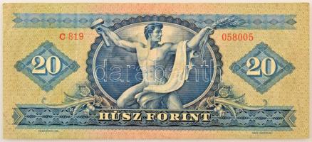 1949. 20Ft "C 819 058005" T:F / Hungary 1949. 20Ft "C 819 058005" C:F Adamo F11,...