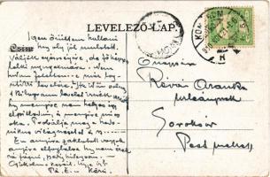 1910 Komárom, Komárnó; Klapka szobor. Schönwald Tivadar kiadása / monument (EB)